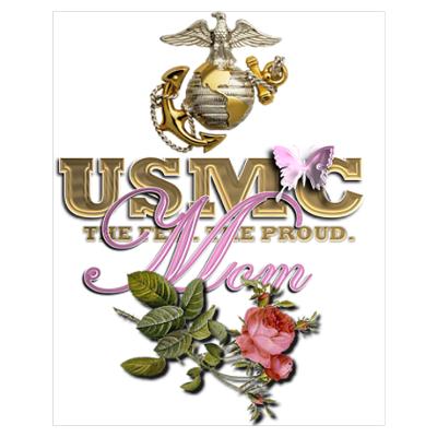 USMC Mom Wall Art Poster